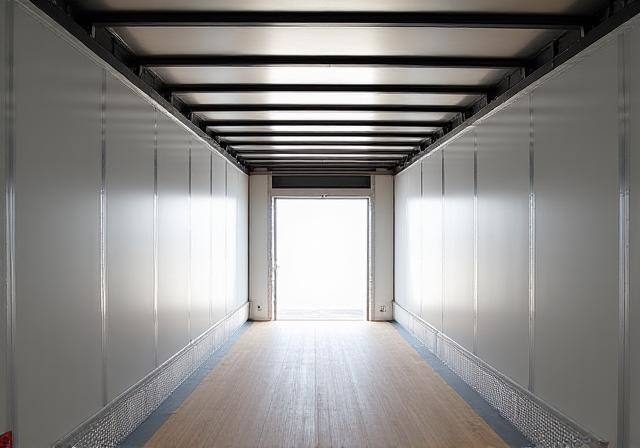 Inside of a clean 53 foot dry van trailer
